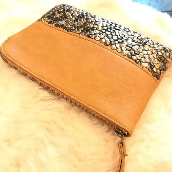 Antik Kraft Mustard Studded Crossbody Purse - Picture 7 of 7